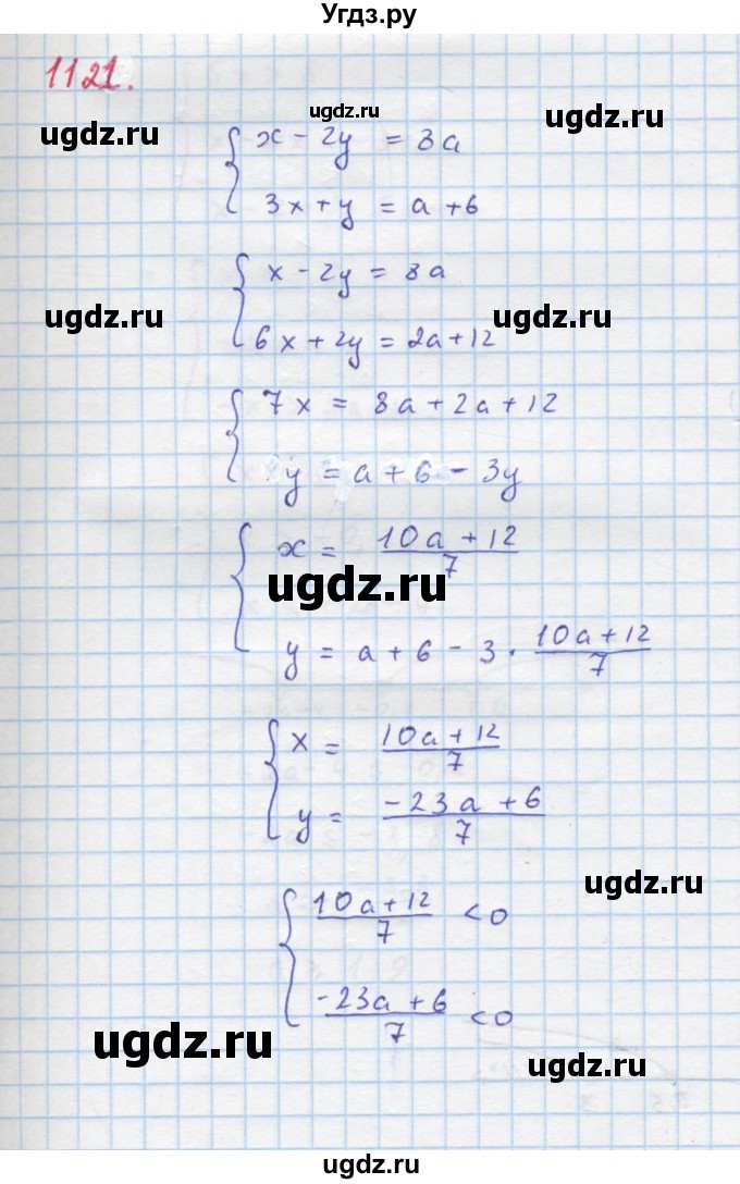 ГДЗ (Решебник к учебнику 2018) по алгебре 8 класс Ю.Н. Макарычев / упражнение / 1121