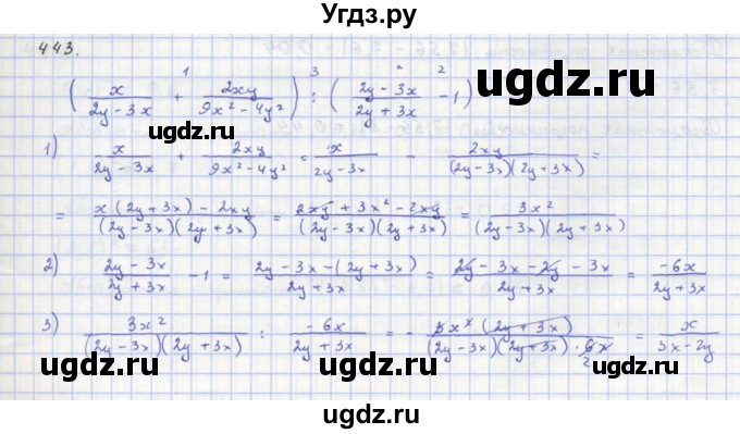 ГДЗ (Решебник к учебнику 2018) по алгебре 8 класс Ю.Н. Макарычев / упражнение / 443