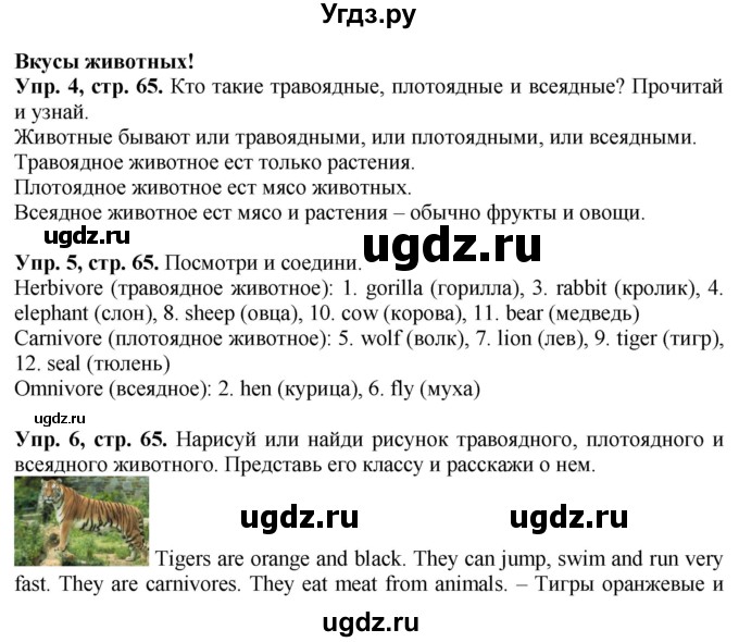 ГДЗ (Решебник к учебнику 2021) по английскому языку 4 класс (Spotlight) Быкова Н.И. / module 4 / wild about animals! / 8b(продолжение 3)