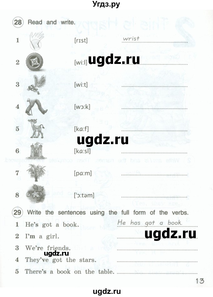 ГДЗ (Тетрадь 2022) по английскому языку 4 класс (рабочая тетрадь Brilliant) Комарова Ю.А. / страница / 13