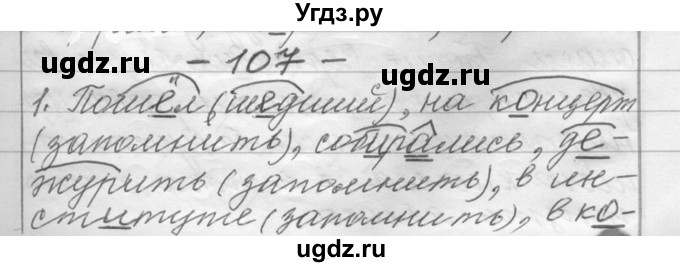 ГДЗ (Решебник) по русскому языку 6 класс Шмелев А.Д. / глава 2 / 107