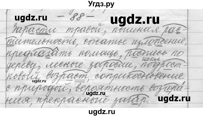 ГДЗ (Решебник) по русскому языку 6 класс Шмелев А.Д. / глава 2 / 88