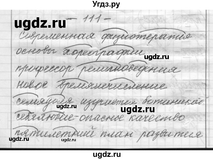 ГДЗ (Решебник) по русскому языку 6 класс Шмелев А.Д. / глава 3 / 111