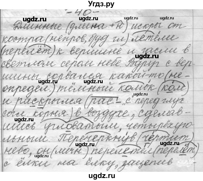 ГДЗ (Решебник) по русскому языку 6 класс Шмелев А.Д. / глава 8 / 40