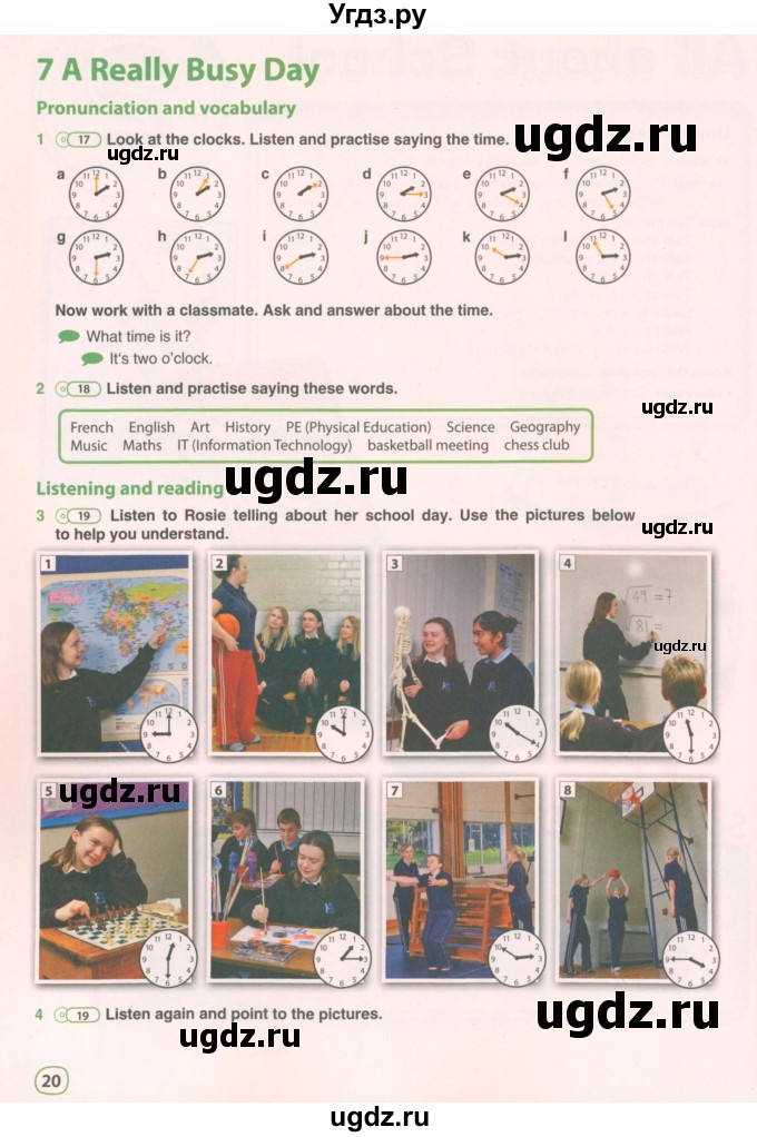 ГДЗ (Учебник 2021) по английскому языку 5 класс Комарова Ю. А. / страница / 20
