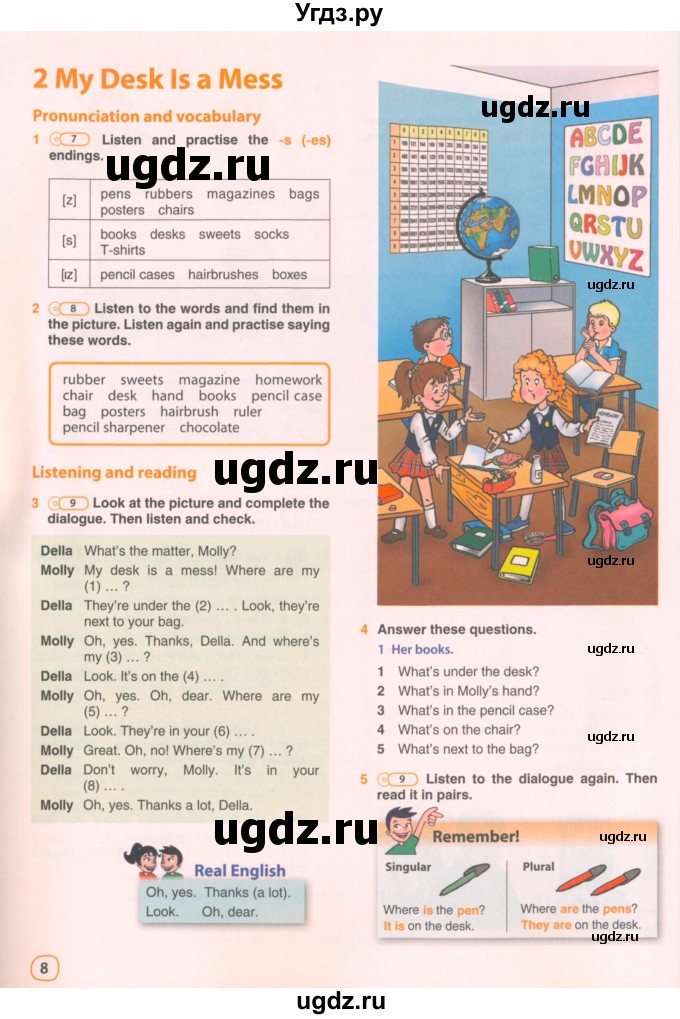 ГДЗ (Учебник 2021) по английскому языку 5 класс Комарова Ю. А. / страница / 8