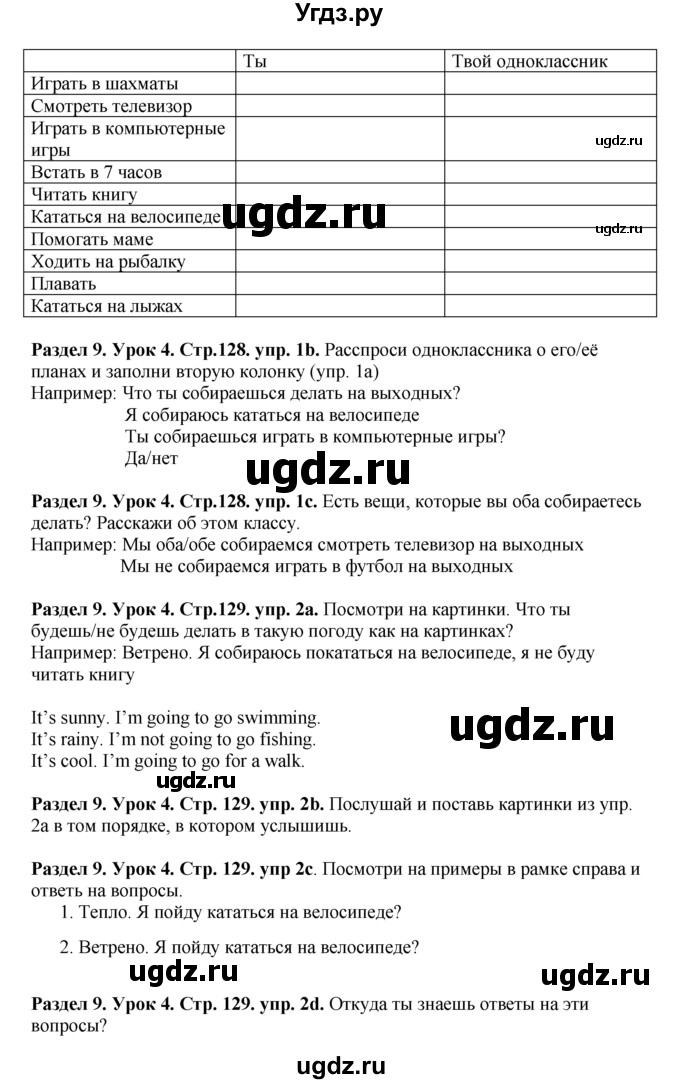 ГДЗ (Решебник №1) по английскому языку 5 класс (New Millennium, student's book) Н. Н. Деревянко / unit 9 / Lesson 4(продолжение 2)