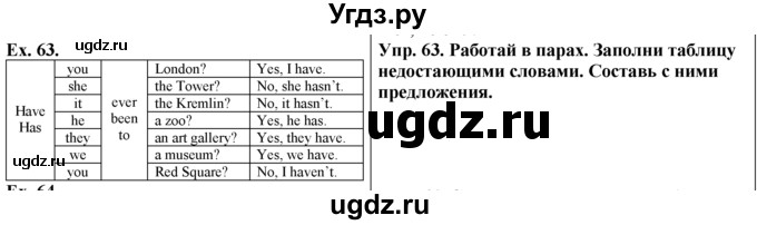 ГДЗ (Решебник №1) по английскому языку 5 класс (enjoy english) М.З. Биболетова / Unit 3 / section 1-7 / 63