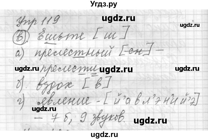 ГДЗ (Решебник) по русскому языку 8 класс Шмелев А.Д. / глава 1 номер / 119