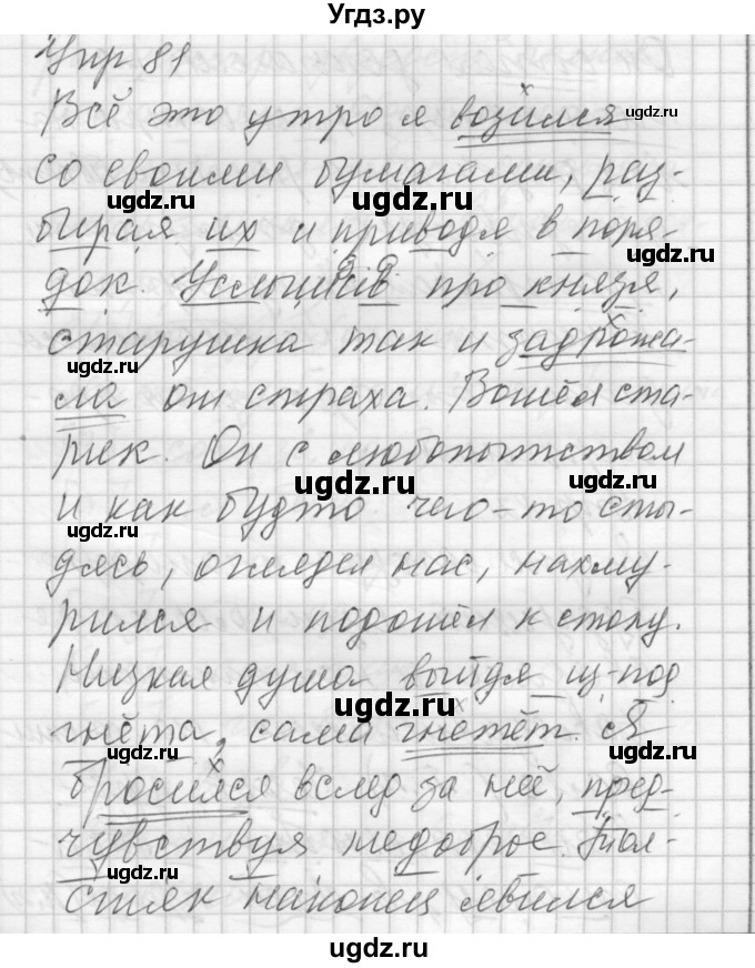 ГДЗ (Решебник) по русскому языку 8 класс Шмелев А.Д. / глава 4 номер / 81