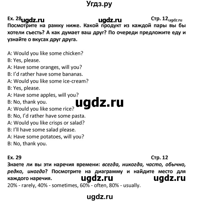 ГДЗ (Решебник) по английскому языку 6 класс (Форвард) Вербицкая М.В. / часть 2. страница номер / 12(продолжение 2)