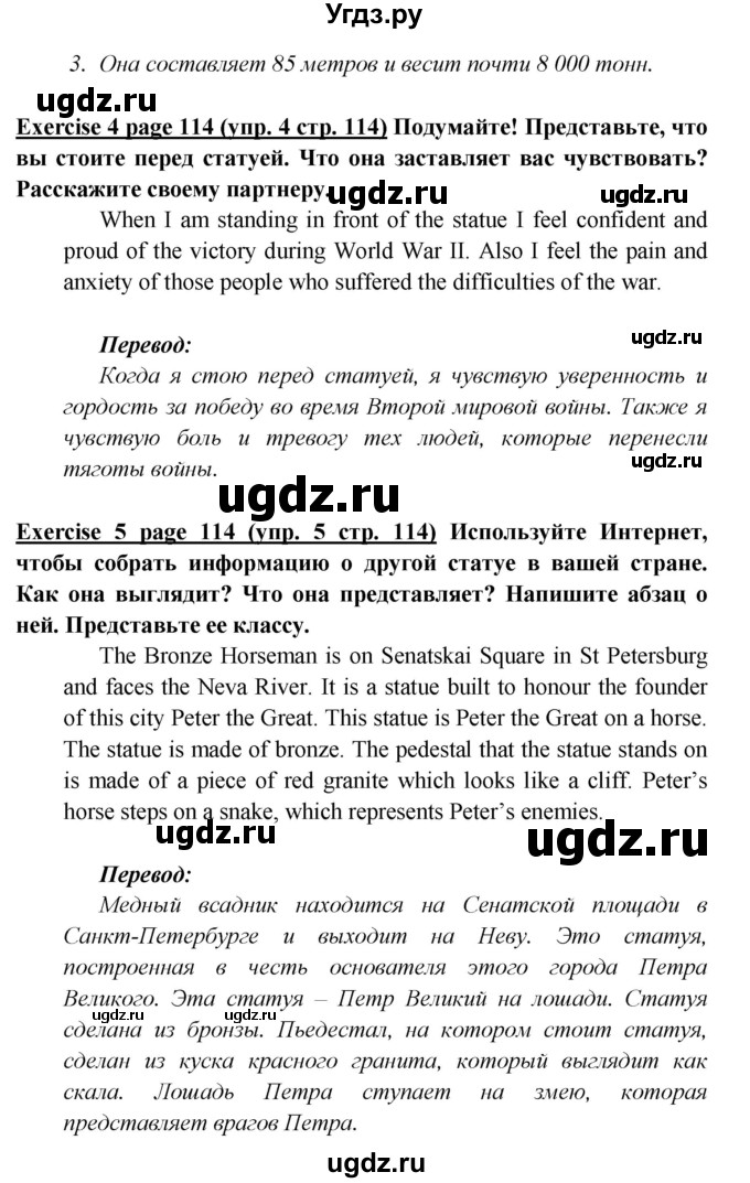 ГДЗ (Решебник к учебнику 2023) по английскому языку 6 класс (Звездный английский) Баранова К.М. / страница / 114(продолжение 3)