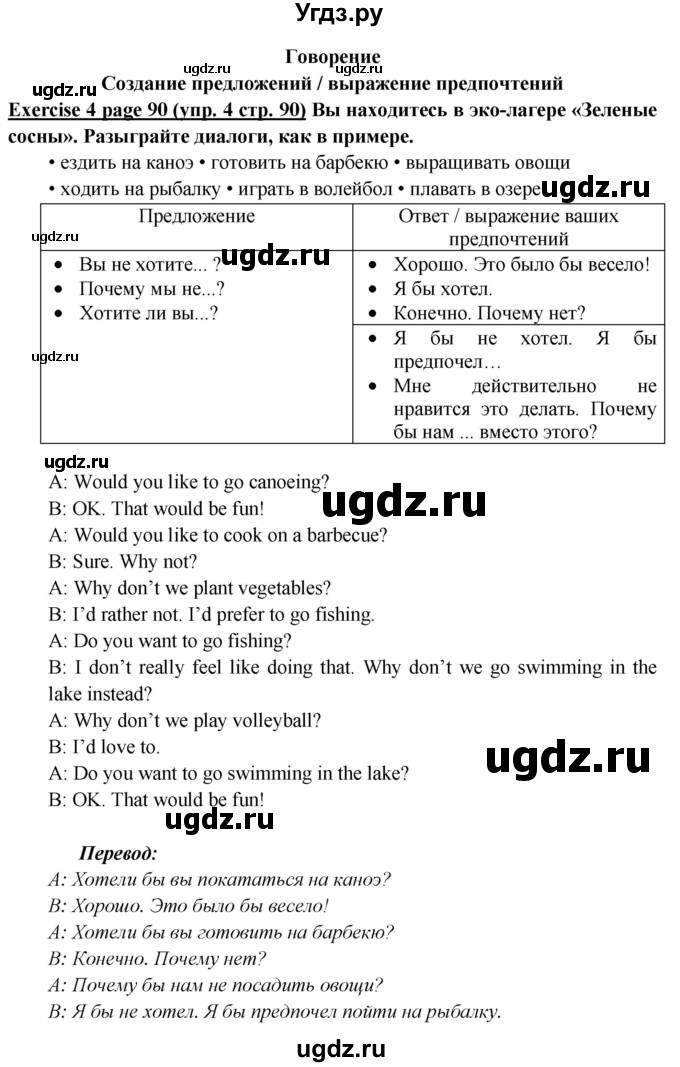 ГДЗ (Решебник к учебнику 2017) по английскому языку 6 класс (Звездный английский) Баранова К.М. / страница / 90(продолжение 5)