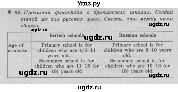 ГДЗ (Решебник №2) по английскому языку 6 класс (Enjoy English) М.З. Биболетова / unit 2 / section 1-4 / 69