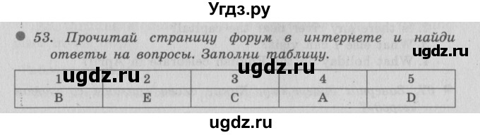 ГДЗ (Решебник №2) по английскому языку 6 класс (Enjoy English) М.З. Биболетова / unit 3 / section 1-7 / 53
