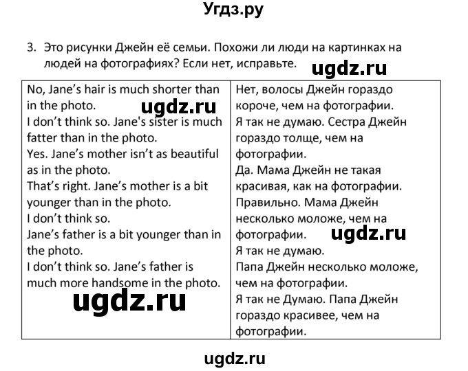 ГДЗ (решебник) по английскому языку 6 класс В.П. Кузовлев / unit 1 / lesson 2 / 3