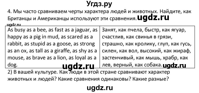 ГДЗ (решебник) по английскому языку 6 класс (рабочая тетрадь ) В.П. Кузовлев / unit 2 / lesson 7 / 4