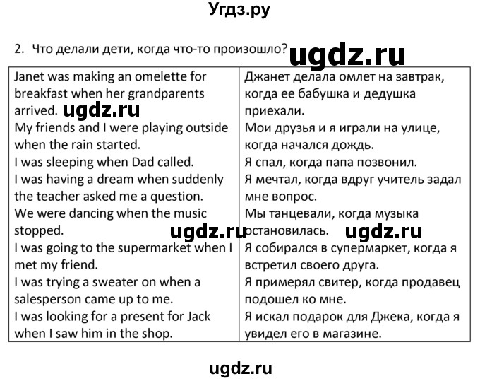 ГДЗ (решебник) по английскому языку 6 класс (рабочая тетрадь ) В.П. Кузовлев / unit 4 / lessons 3-4 / 2