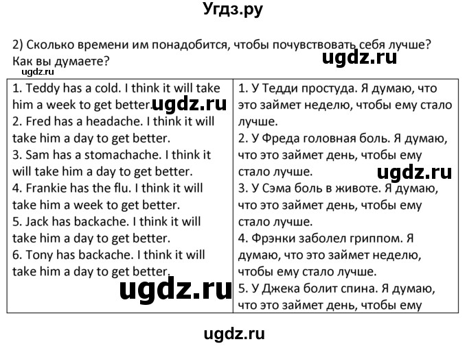 ГДЗ (решебник) по английскому языку 6 класс (рабочая тетрадь ) В.П. Кузовлев / unit 5 / lesson 1 / 2