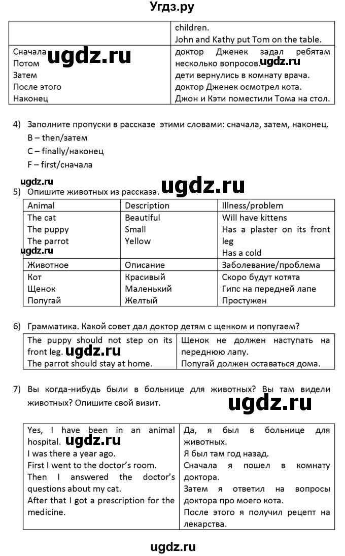 ГДЗ (решебник) по английскому языку 6 класс (книга для чтения) В.П. Кузовлев / unit 5 / 6(продолжение 3)