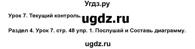 ГДЗ (Решебник №1) по английскому языку 6 класс Деревянко Н.Н. / Раздел 4 / урок 7 / 1