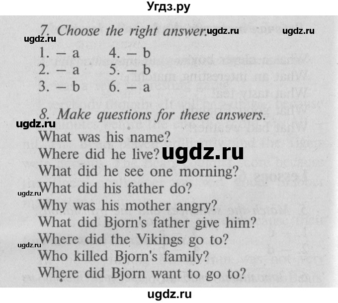 ГДЗ (Решебник №2) по английскому языку 7 класс (Счастливый английский) К.И. Кауфман / учебника / 182(продолжение 2)