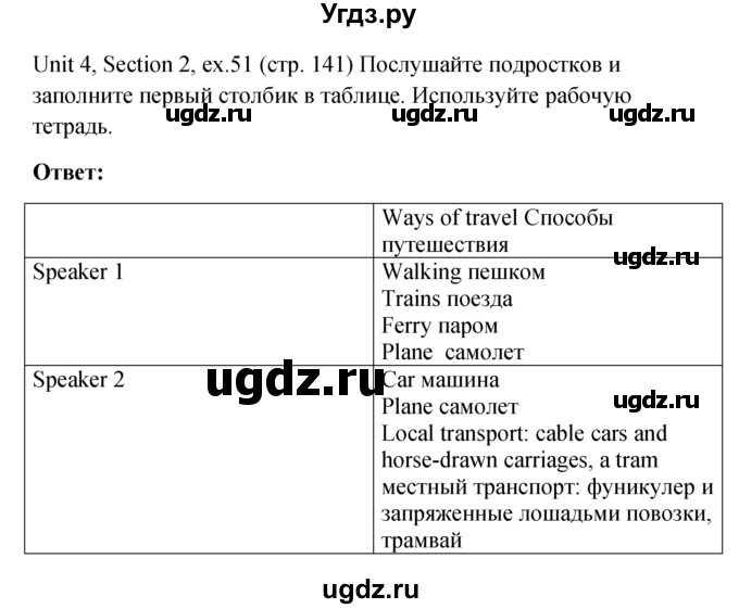 ГДЗ (Решебник №1) по английскому языку 10 класс (Enjoy English) М.З. Биболетова / unit 4 / 51