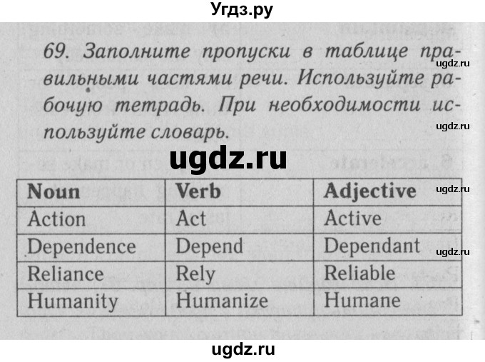 ГДЗ (Решебник №2) по английскому языку 10 класс (Enjoy English) М.З. Биболетова / unit 3 / 69