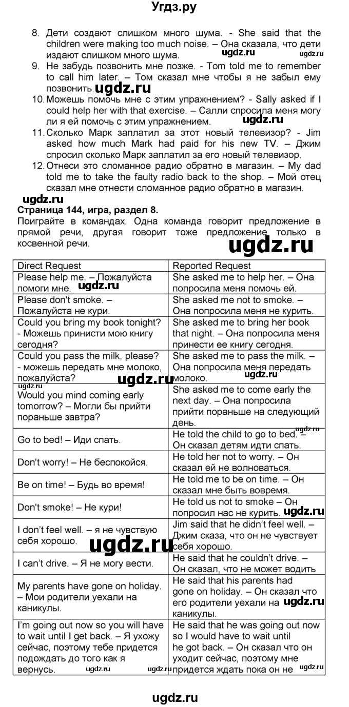 ГДЗ (Решебник) по английскому языку 10 класс (spotlight) В. Эванс / страница / 144(продолжение 5)