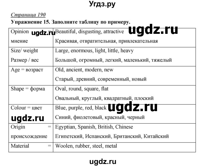 ГДЗ (Решебник) по английскому языку 10 класс (Starlight) В. Эванс / страница номер / 190