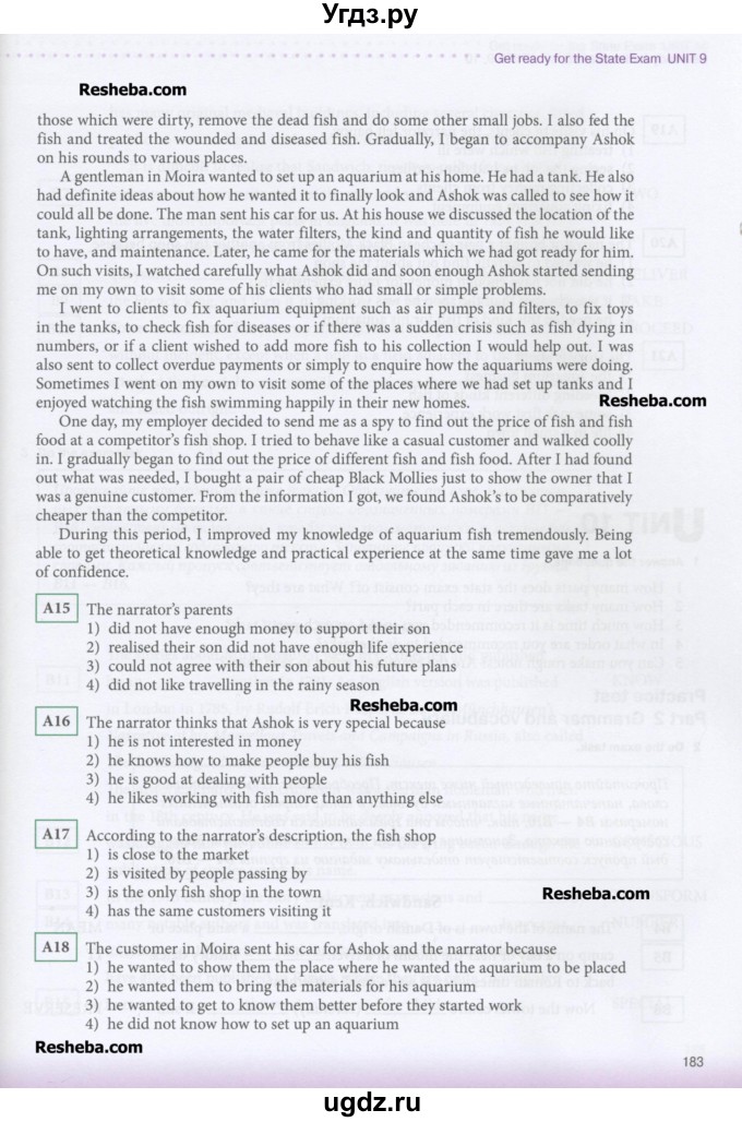 ГДЗ (Учебник) по английскому языку 11 класс (New Millennium English Student's Book) Гроза О.Л. / страница номер / 183