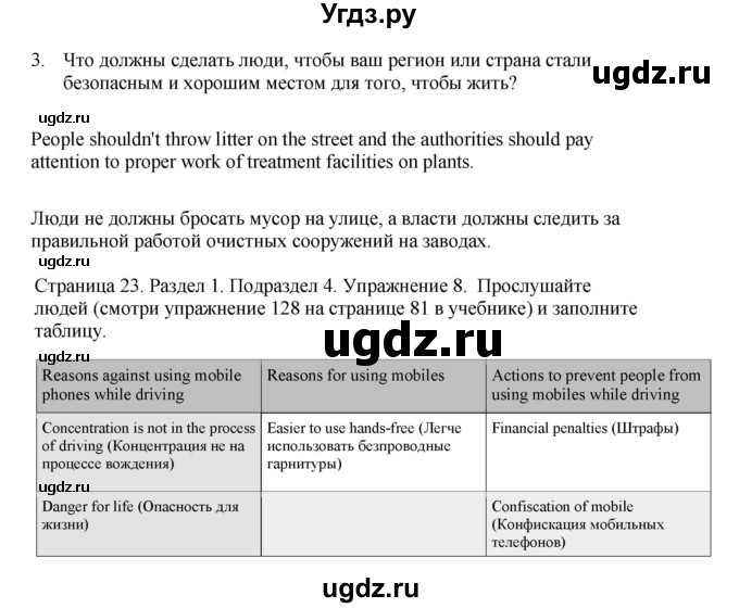 ГДЗ (Решебник №1 2013 (тетрадь №1)) по английскому языку 11 класс (рабочая тетрадь 1 (workbook-1)) М.З. Биболетова / страница / 23(продолжение 2)