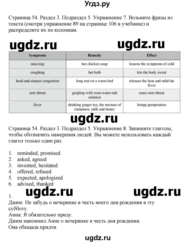 ГДЗ (Решебник №1 2013 (тетрадь №1)) по английскому языку 11 класс (рабочая тетрадь 1 (workbook-1)) М.З. Биболетова / страница / 54(продолжение 2)