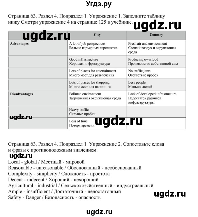 ГДЗ (Решебник №1 2013 (тетрадь №1)) по английскому языку 11 класс (рабочая тетрадь 1 (workbook-1)) М.З. Биболетова / страница / 63