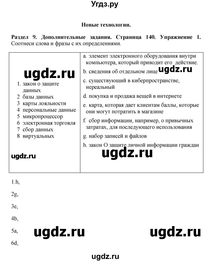 ГДЗ (Решебник 2016) по английскому языку 7 класс Комарова Ю.А. / страница / 140