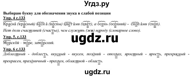 ГДЗ (Решебник) по русскому языку 2 класс Желтовская Л.Я. / часть 1. страница / 133