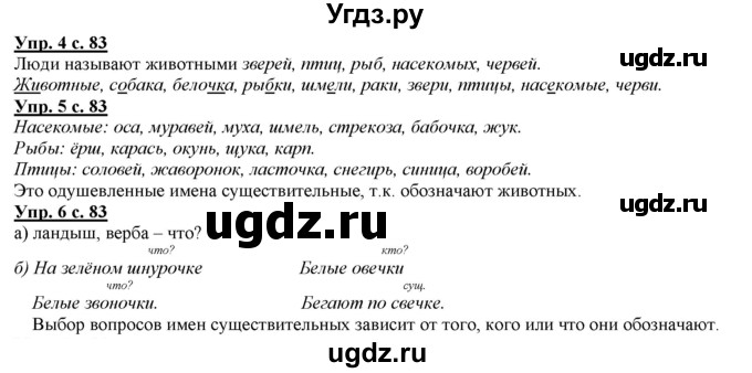 ГДЗ (Решебник) по русскому языку 2 класс Желтовская Л.Я. / часть 2. страница / 83