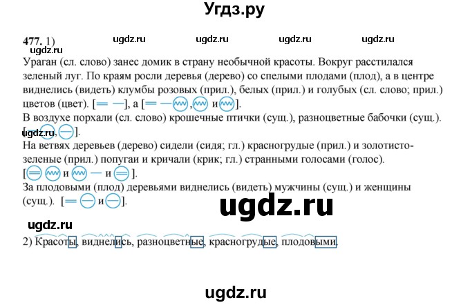 ГДЗ (Решебник к учебнику 2020 (9-е изд.)) по русскому языку 5 класс М.М. Разумовская / упражнение / 477