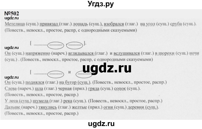 ГДЗ (Решебник к учебнику 2020 (9-е изд.)) по русскому языку 5 класс М.М. Разумовская / упражнение / 502