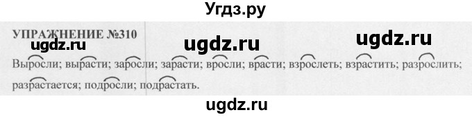 ГДЗ (Решебник к учебнику 2015) по русскому языку 5 класс М.М. Разумовская / упражнение / 310