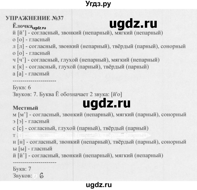 ГДЗ (Решебник к учебнику 2015) по русскому языку 5 класс М.М. Разумовская / упражнение / 37