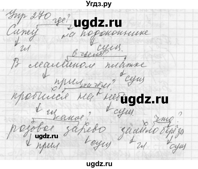 ГДЗ (Решебник к учебнику 2016) по русскому языку 5 класс А.Ю. Купалова / упражнение / 270