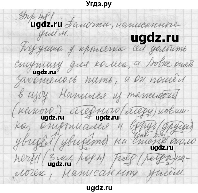 ГДЗ (Решебник к учебнику 2016) по русскому языку 5 класс А.Ю. Купалова / упражнение / 481