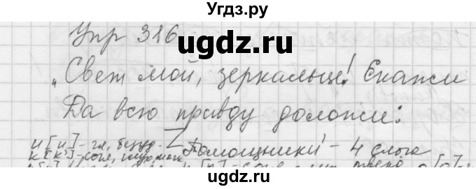 ГДЗ (Решебник к учебнику 2022) по русскому языку 5 класс А.Ю. Купалова / упражнение / 316