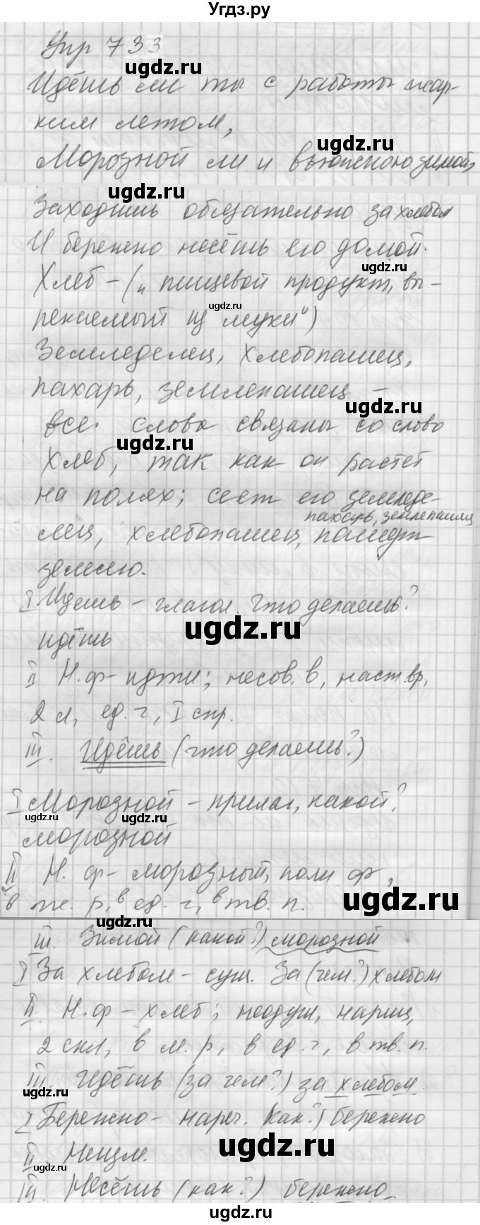 ГДЗ (Решебник к учебнику 2022) по русскому языку 5 класс А.Ю. Купалова / упражнение / 733