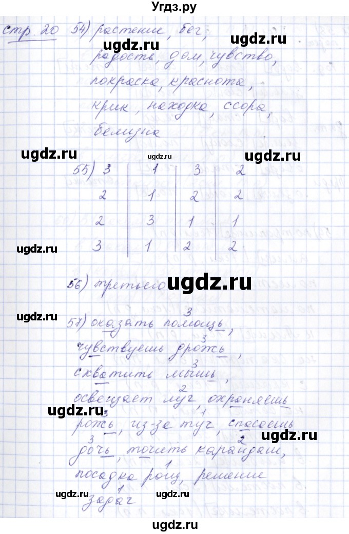 ГДЗ (Решебник) по русскому языку 5 класс (рабочая тетрадь) Богданова Г.А. / часть 1 (страница) / 20(продолжение 2)