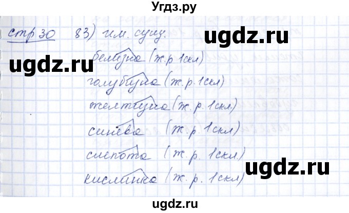 ГДЗ (Решебник) по русскому языку 5 класс (рабочая тетрадь) Богданова Г.А. / часть 2 (страница) / 30