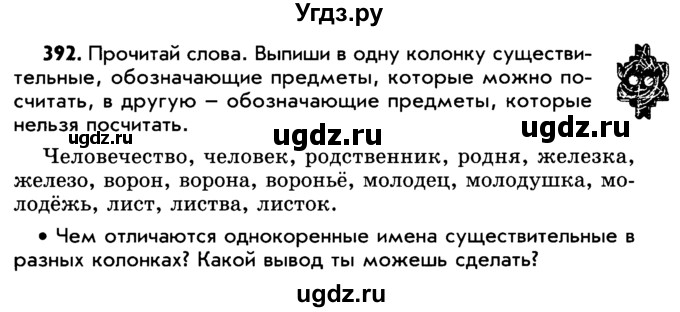 ГДЗ (Учебник) по русскому языку 5 класс Р.Н. Бунеев / упражнение № / 392