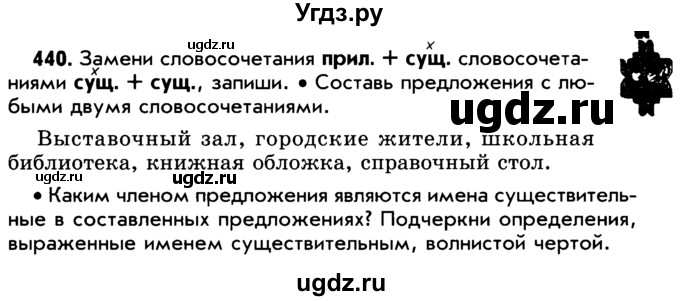 ГДЗ (Учебник) по русскому языку 5 класс Р.Н. Бунеев / упражнение № / 440