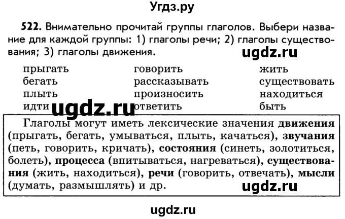 ГДЗ (Учебник) по русскому языку 5 класс Р.Н. Бунеев / упражнение № / 522